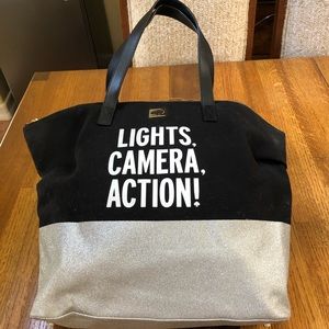 Kate Spade Canvas Tote Bag “Lights, Camera,Action”
